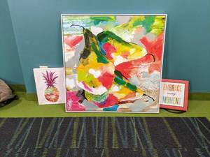 3 Wall art pieces largest is 37 x 3...