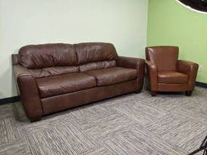Couch with chair, couch shows some ...