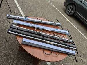 Clip on overhead light strips. Meas...