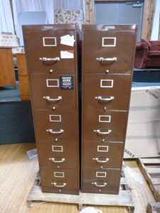 Two 5 Drawer File Cabinets