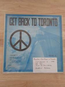 lot 59 image: THE BEATLES - GET BACK TO TORONTO - 1970 - VINYL LP