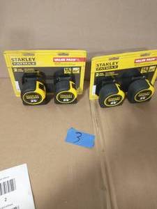 lot 3 image: 2 SETS OF STANLEY 25 ft. FATMAX Tape Measure (2-Pack Each)