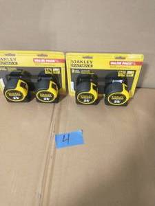 lot 4 image: 2 SETS OF STANLEY 25 ft. FATMAX Tape Measure (2-Pack Each)