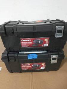 lot 42 image: 2 HUSKY 24 in. Tool Box in Black