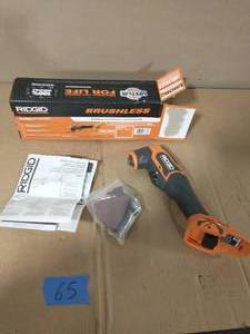 lot 65 image: RIDGID 18V Brushless Cordless Oscillating Multi-Tool (Tool Only)