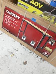 lot 68 image: HUSKY 6 ft. Solid Wood Top Workbench
