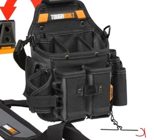lot 31 image: TOUGHBUILT Journeyman Electrician Pouch Shoulder Strap, Black