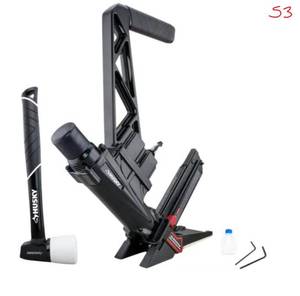 lot 53 image: HUSKY Pneumatic 3-in-1 15.5-Gauge and 16-Gauge 2 in. Flooring Nailer and Stapler with Quick Jam Release