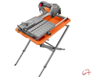 lot 67 image: RIDGID 9 Amp Corded 7 in. Wet Tile Saw with Stand