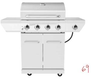 lot 69 image: NEXGRILL 4-Burner Propane Gas Grill in Stainless Steel with Side Burner