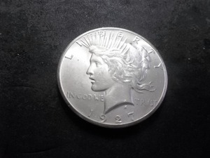 1927 Peace Silver Dollar