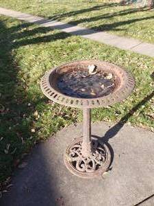 Iron Bird Bath
