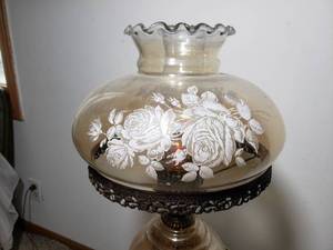 Smoke Glass Parlor Lamp