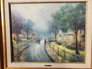 Walking to Church on a Sunday Evening Thomas Kinkade