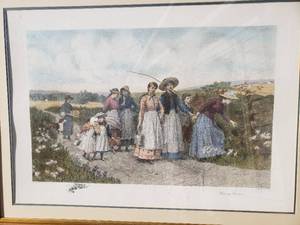 Berry Pickers print from Jennie Brownscombe