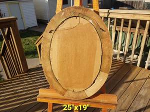Antique Oval Gilded Mirror