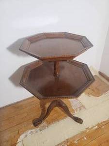Vintage Mahogany Tiered Side table