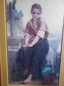 The Broken Pitcher by William Bouguereau poster