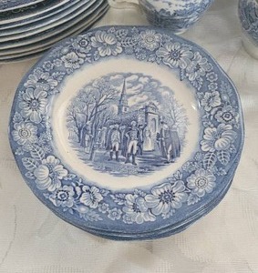 Vintage Stafforshire Liberty Blue Service