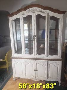 Contemporary White China Cabinet