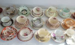 Vintage Cup and Saucer Collection  lot of 15