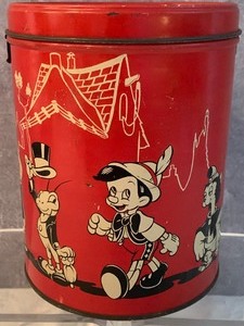 lot 2 image: 1940s Rare and Collectible Tin Lunch Pail w Lid