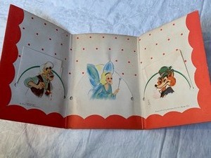 lot 73 image: 1939 Pinocchio Childrens Writing Paper Folder & Vintage Tin Color Box