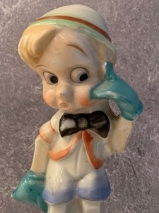 lot 49 image: Adorable Vintage Pinocchio Figurine Made in Japan