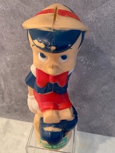 lot 45 image: Vintage Plastic Pinocchio Bank