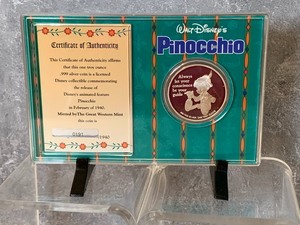 lot 85 image: 60th Anniversary Pinocchio Silver Coin