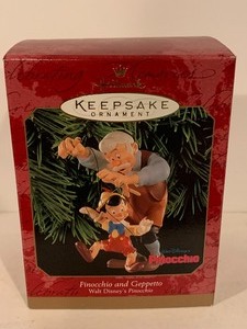 lot 146 image: New in Package Hallmark Keepsake Pinocchio and Geppeto Ornament