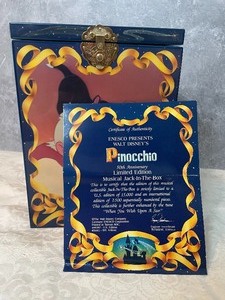 lot 104 image: Enesco Presents Walkthrough Disneys 50th Anniversary Pinocchio Musical Jack-In-The-Box (NEW)