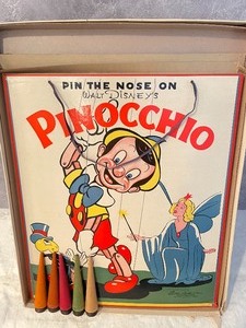 lot 161 image: Vintage Pin the Nose on Pinocchio Game