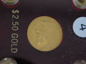lot 4 image: 1913 $2.50 Gold Indian Head Coin