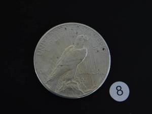 lot 8 image: 1922-S AU Peace Silver Dollar