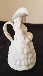 Antique Victorian Parian Bisque Figural Jug Pitcher