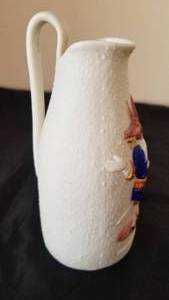 Antique Victorian Parian Bisque Figural Jug Pitcher  Painted Donkey