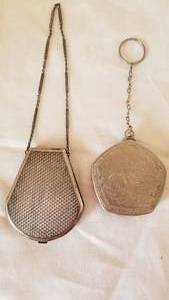 Antique French Silver and Guilloche Enamel Makeup Cases