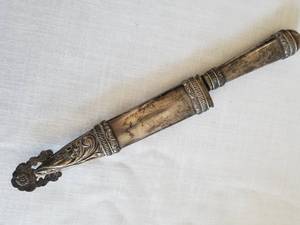 800 Sterling Silver LaMovediza Gaucho Dagger with Sheath