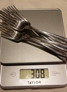 Prelude Sterling Silver Dinner Forks  set of 6, 308g  b