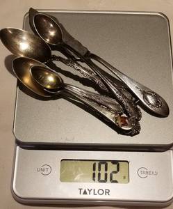 Sterling Silver Spoon Assortment  102 grams