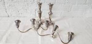 Empire Sterling Silver Candelabras  6 Holders