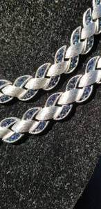 Silver Crown Trifari Custome Jewelry Suite  Bracelet, Earrings & Necklace