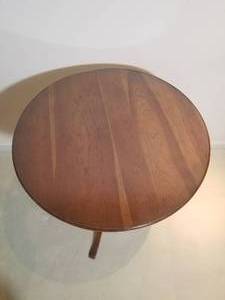 Cherry Round Stickley Pedestal Table, a