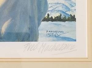 Fred Machetanz Pick of the Litter Limited Edition Alaskan Artist Lithograph