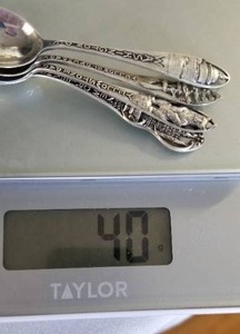 Sterling Silver Souvenir Demitasse Spoons  40g