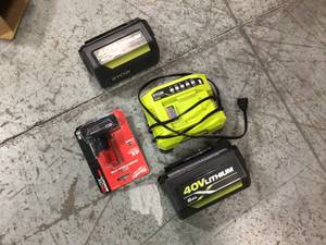 Lot of assorted Batteries (RyobiMilwaukee) see pictures