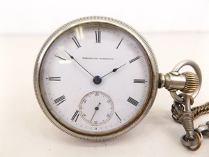 lot 36 image: 1870s Antique American Watch Co. Waltham Pocket Watch wFOB
