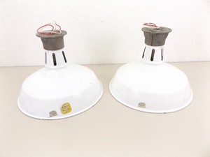 lot 53 image: 2 Vintage Benjamin 14 Metal Industrial Lights