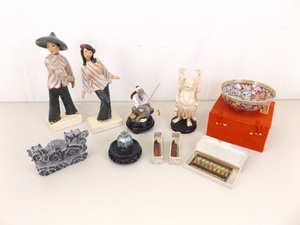 lot 68 image: Large Lot of Asian Decor Figurines, Cloisonne, etc.